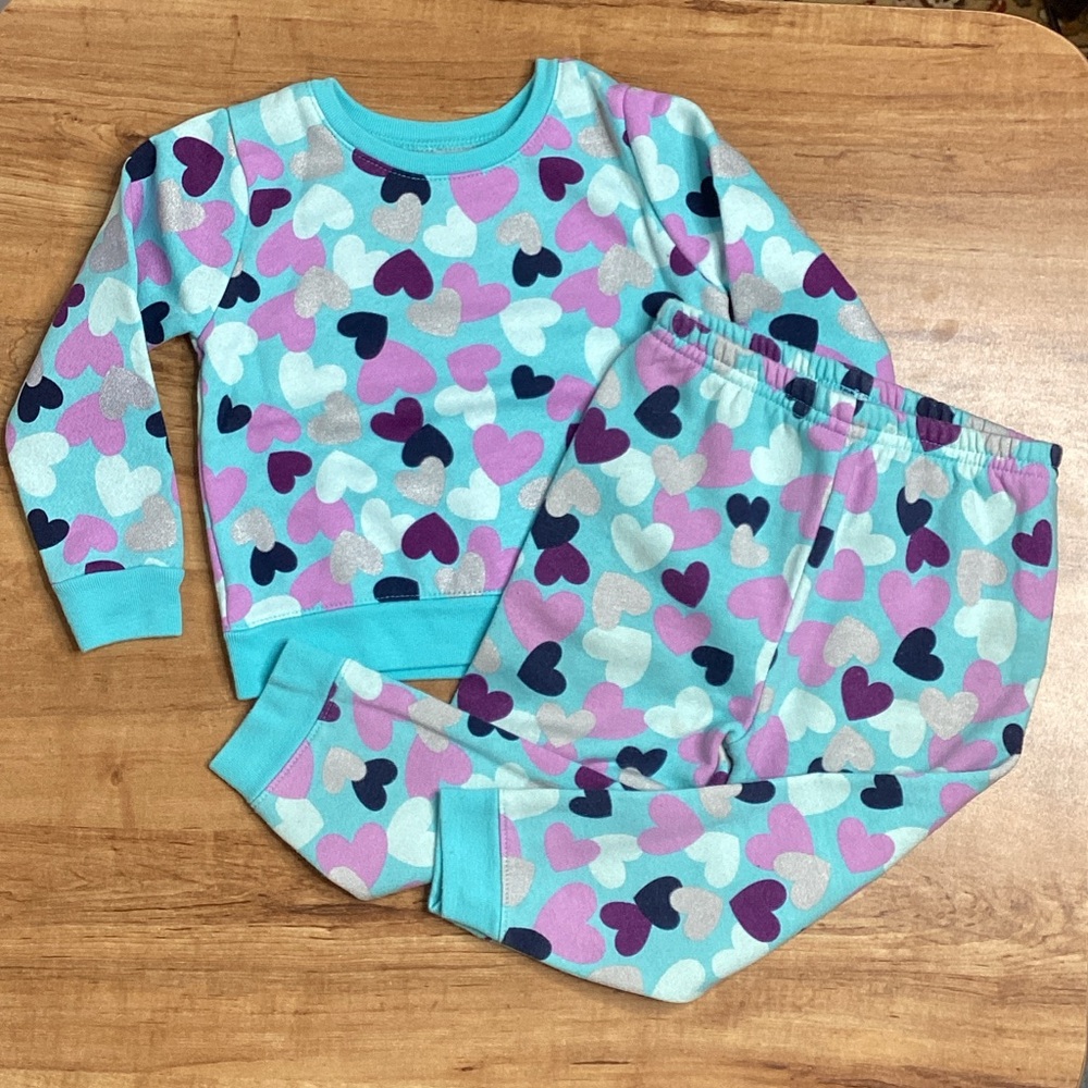 Carter's 24 month Blue and Pink Heart Pajama Set, 8 Piece mix/match bundle
